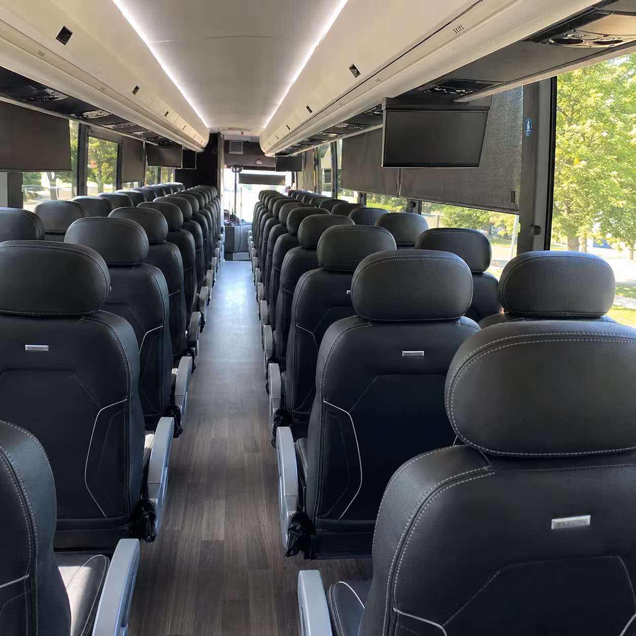 marietta charter bus rental interior