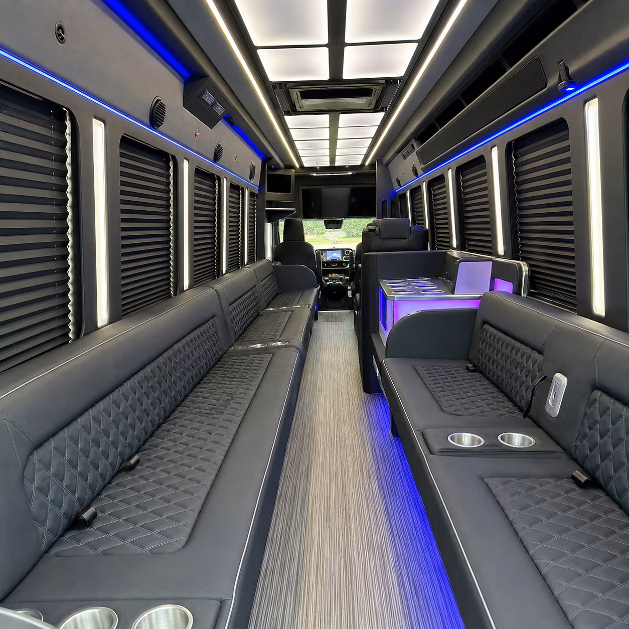 marietta party bus rental interior